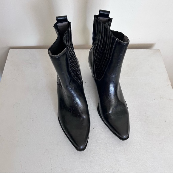 SEVEN DIALS Qiana Black Faux Leather Western Ankle Bootie 8.5 - Picture 8 of 9